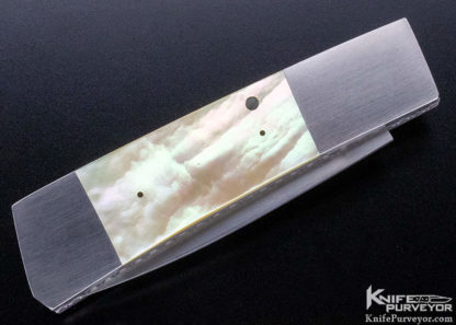 Frank Centofante Custom Knife South Sea Gold Lip Pearl Tail Lock - Image 4