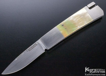 Frank Centofante Custom Knife South Sea Gold Lip Pearl Tail Lock - Image 5
