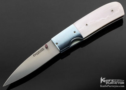 Frank Centofante Custom Knife Freash Water Pearl Linerlock