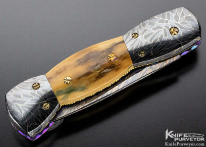 Frank Potter Custom Knife Mammoth & Damacus Automatic Linerlock - Image 7