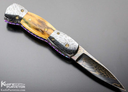 Frank Potter Custom Knife Mammoth & Damacus Automatic Linerlock - Image 6