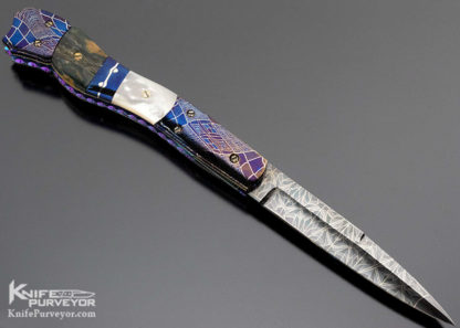 Frank Potter Custom Knife Mammoth and Mother of Pearl Auto 9903
