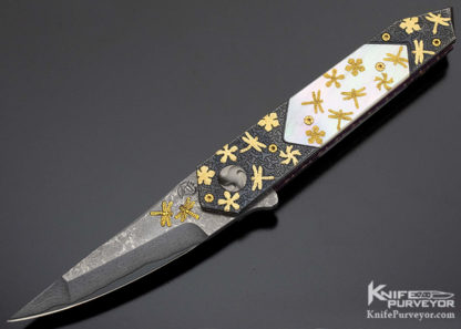 Glen Waters Custom Knife "Best Folder Blade Show 2018" Nihon Teki Dragonfly" Linerlock