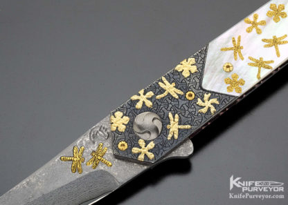 Glen Waters Custom Knife "Best Folder Blade Show 2018" Nihon Teki Dragonfly" Linerlock - Image 3