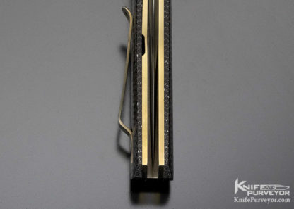 Herucus Blomerus Custom Knife LL14 Flipper Bronze & Carbon Fiber