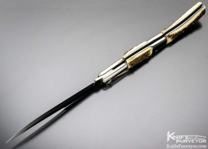 J.J. Martinez Custom Knife Stag Navaja Lever Step Lock - Image 8