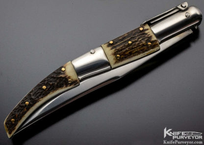 J.J. Martinez Custom Knife Stag Navaja Lever Step Lock - Image 4