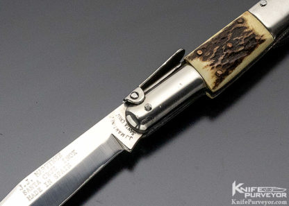 J.J. Martinez Custom Knife Stag Navaja Lever Step Lock - Image 3