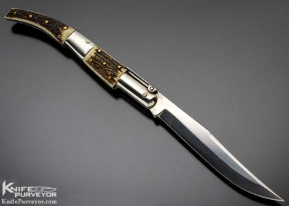 J.J. Martinez Custom Knife Stag Navaja Lever Step Lock - Image 5