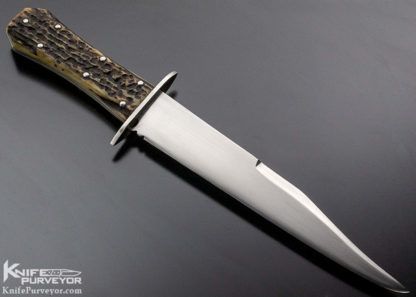 James Batson Custom Knife Jigged Stag Woodhead Bowie