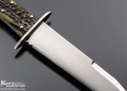 James Batson Custom Knife Jigged Stag Woodhead Bowie - Image 2