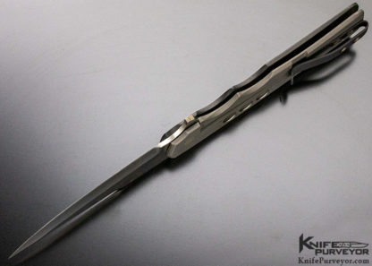 Jason Clark Custom Knife Titanium and Carbon Fiber Flipper - Image 7