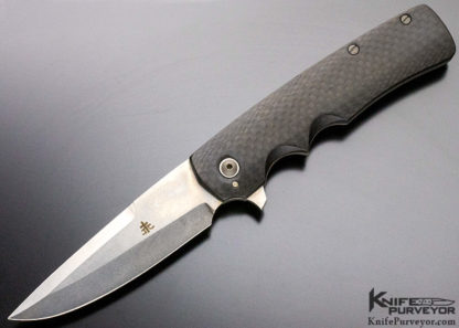 Jason Clark Custom Knife Titanium and Carbon Fiber Flipper - Image 4