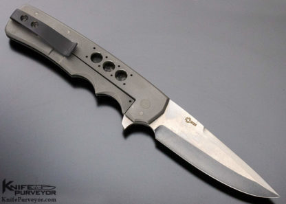 Jason Clark Custom Knife Titanium and Carbon Fiber Flipper - Image 3