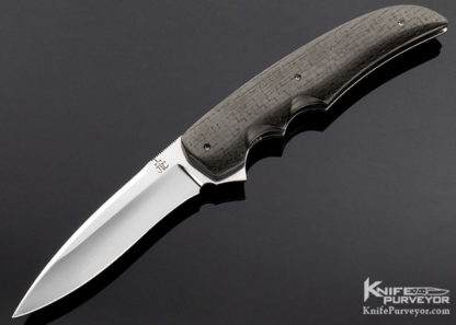 Jason Clark Custom Knife Hybrid Recurve Carbon Fiber Linerlock 10244 Open