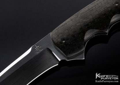 Jason Clark Custom Knife Hybrid Recurve Carbon Fiber Linerlock - Image 2