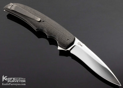 Jason Clark Custom Knife Hybrid Recurve Carbon Fiber Linerlock - Image 4