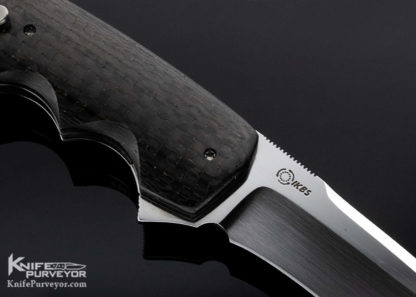 Jason Clark Custom Knife Hybrid Recurve Carbon Fiber Linerlock - Image 5