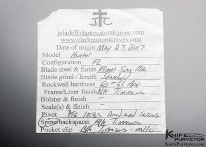 Jason Clark Custom Knife "Hunter Flipper" - Image 5