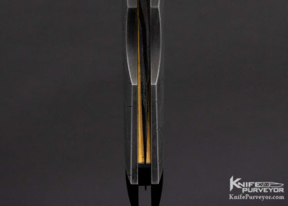 Jeff Harkins Custom Knife "Alpha" Damascus & Cracked Titanium Automatic - Image 6