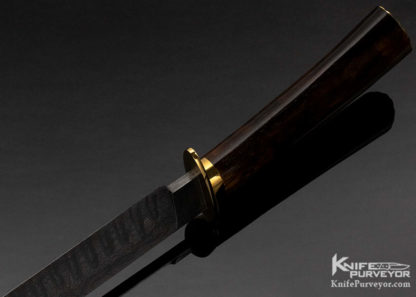 Jerry Fisk Custom Knife Sole Authorship Damascus and Mammoth Master Smith Presentation Bowie - Image 5