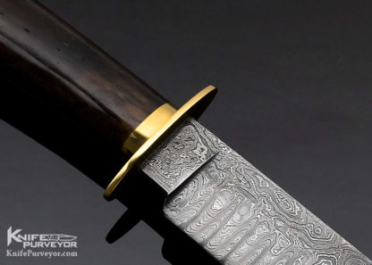 Jerry Fisk Custom Knife Sole Authorship Damascus and Mammoth Master Smith Presentation Bowie - Image 7