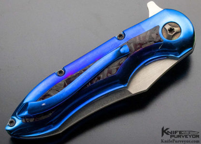 Jerry Moen Custom Knife "Panther" Mirrored Titanium and Carbon Fiber