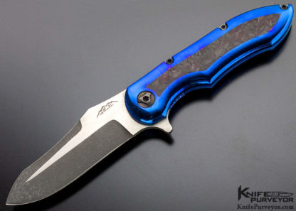 Jerry Moen Custom Knife "Panther" Mirrored Titanium and Carbon Fiber - Image 8