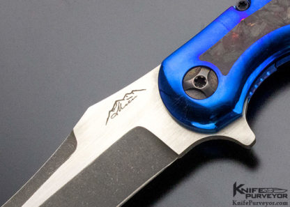 Jerry Moen Custom Knife "Panther" Mirrored Titanium and Carbon Fiber - Image 9