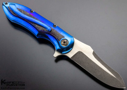 Jerry Moen Custom Knife "Panther" Mirrored Titanium and Carbon Fiber - Image 7