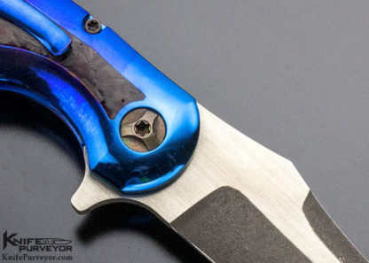 Jerry Moen Custom Knife "Panther" Mirrored Titanium and Carbon Fiber - Image 4