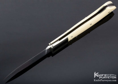 Jess Horn Custom Knife "Little Chief Arapahoe" Native American Scrimshawed Lockback - Image 3
