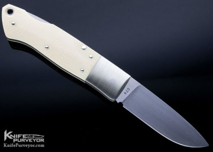 Jess Horn Custom Knife "Little Chief Arapahoe" Native American Scrimshawed Lockback - Image 6
