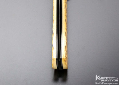 Jim Minnick Custom Knife Fluted Mammoth Automatic Button Lock Engraved by Joyce Minnick - Image 8