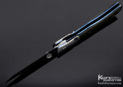 Jim Matthes Custom Knife Canvas Micarta and Titanium Tanto Linerlock - Image 6