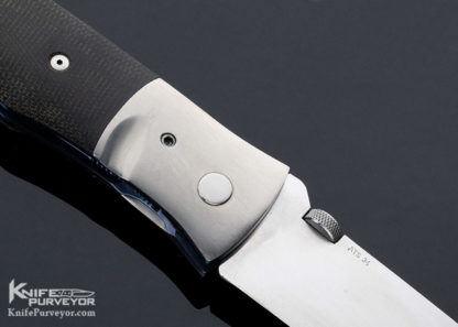 Jim Matthes Custom Knife Canvas Micarta and Titanium Tanto Linerlock - Image 7