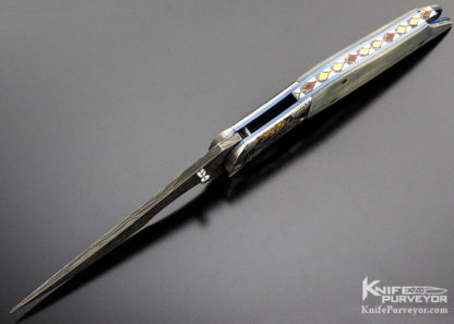 Jody Muller Custom Knife Sole Authorship Engraved and Damascus Linerlock - Image 6