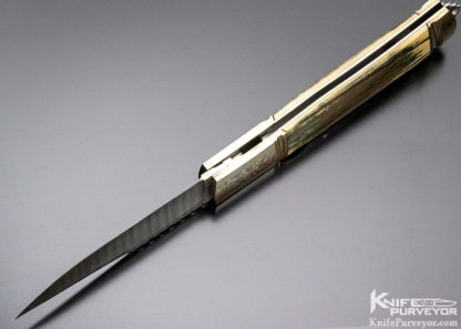 Joe Kious Custom Knife Mokume & Mammoth Automatic Lockback - Image 9