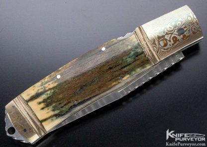 Joe Kious Custom Knife Mokume & Mammoth Automatic Lockback - Image 4