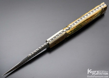 Joe Kious Custom Knife Mokume & Mammoth Automatic Lockback