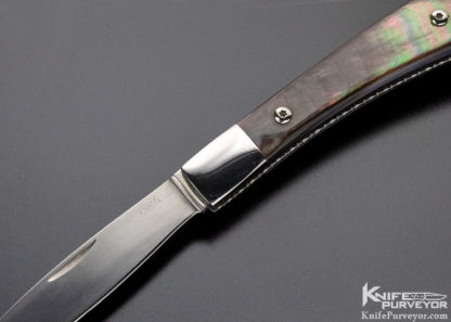 John Fraps Custom Knife Small Gent's Black Lip Pearl Slipjoint - Image 3
