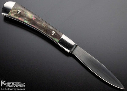 John Fraps Custom Knife Small Gent's Black Lip Pearl Slipjoint