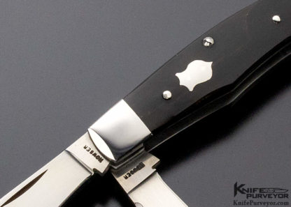 John Howser Custom Knife 3 Blade Buffalo Horn Slipjoint - Image 7