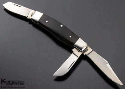 John Howser Custom Knife 3 Blade Buffalo Horn Slipjoint - Image 6