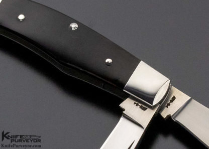 John Howser Custom Knife 3 Blade Buffalo Horn Slipjoint - Image 4