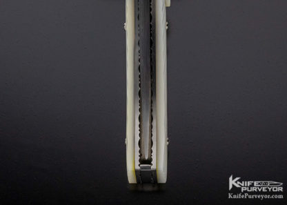 John W Smith Custom Knife Sole Authorship Engraved Fluted Mother of Pearl Button Lock Automatic - Image 8