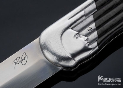 Josef Rusnak Custom Knife "Waylande" Carbon Fiber Lockback (Featured in a Video) - Image 2