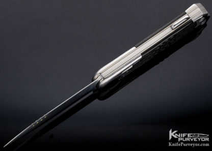Josef Rusnak Custom Knife "Waylande" Carbon Fiber Lockback (Featured in a Video) - Image 6