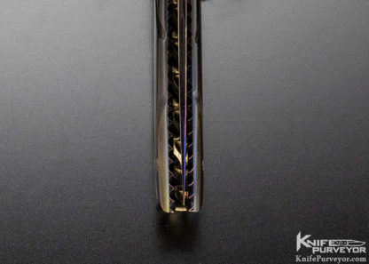 Josh Smith Master Smith Custom Knife Hot Blued with Carved Black Lip Pearl - Image 8