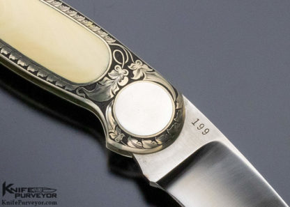 Jimmy Lile Custom Knife Julie Warenski Engraved Button Lock 9733